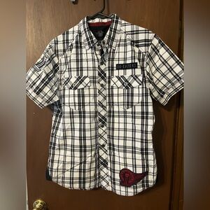 Men’s Harley Davidson button tee